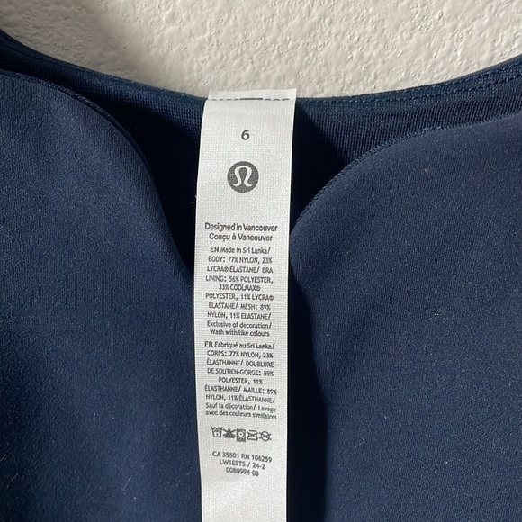 NWT Lululemon Wunder Train Tank *Sweetheart True Navy Size 6 - Picture 4 of 7